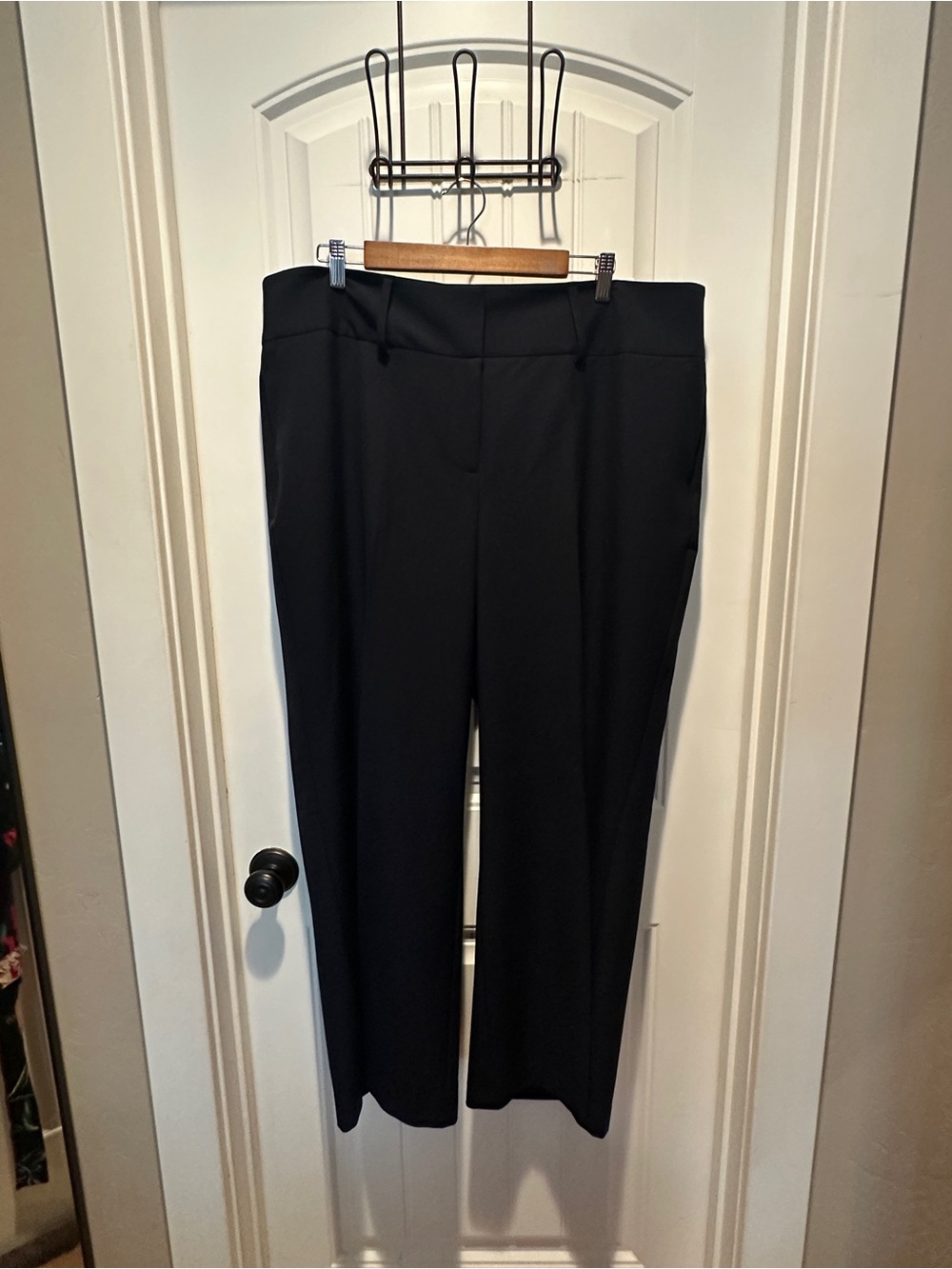 NWT Lane Bryant Perfect Drape Wide Leg High Rise Navy Blue Pants 18 Short 18S